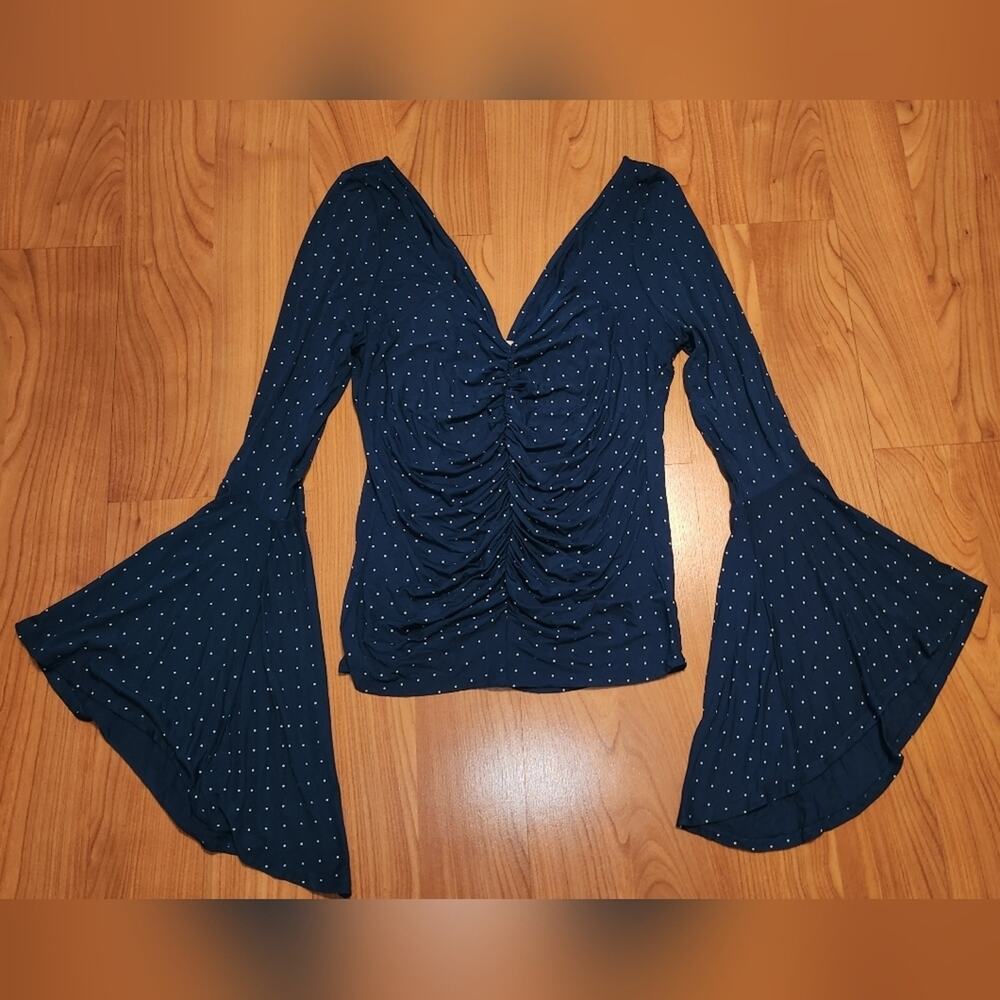 We The Free Polka Dot Bell Sleeve || Large EUC - Picture 6 of 11